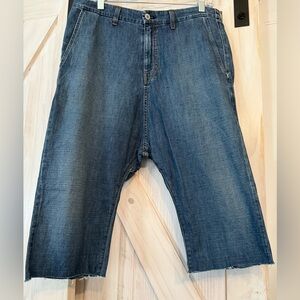 Nili Lotan Blue Denim Women Shorts Bermudas